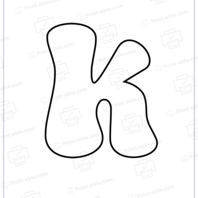 bubble letter k free download