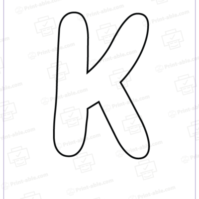 bubble letter k free download