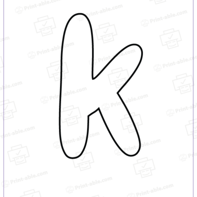 bubble letter k free download