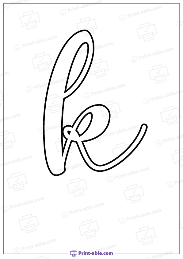 Bubble Letter K Printable