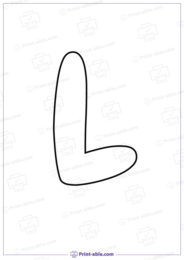 Bubble Letter L Printable