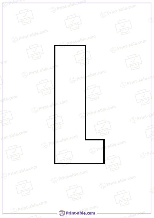 Bubble Letter L Printable