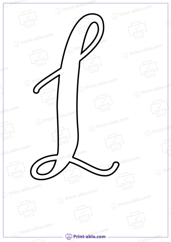 Bubble Letter L Printable