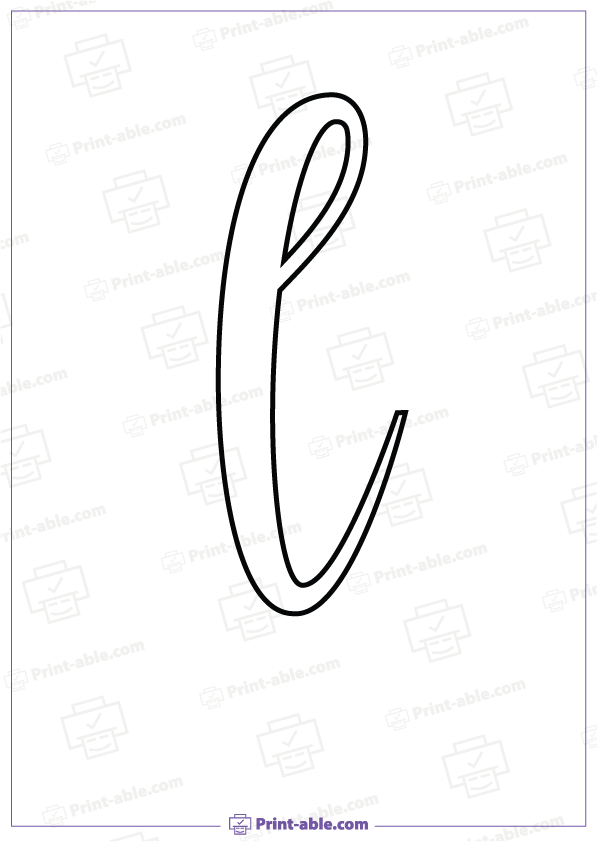 Bubble Letter L Printable