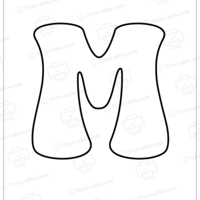 bubble letter m printable free download