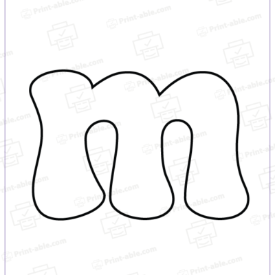 bubble letter m printable free download