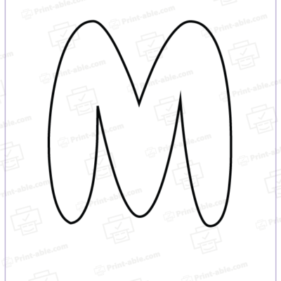 bubble letter m printable free download