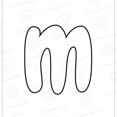 bubble letter m printable free download