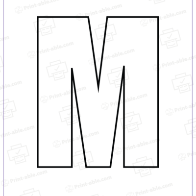 bubble letter m printable free download