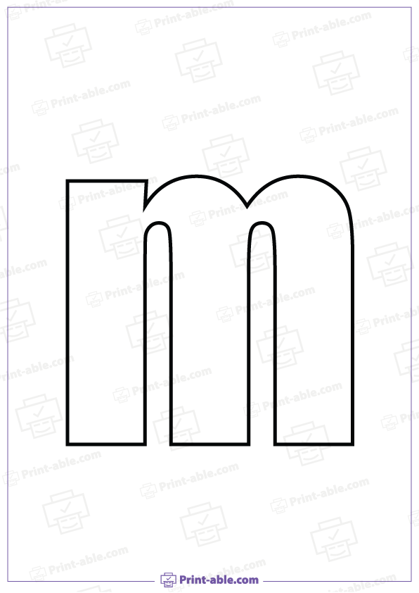 Bubble Letter M Printable