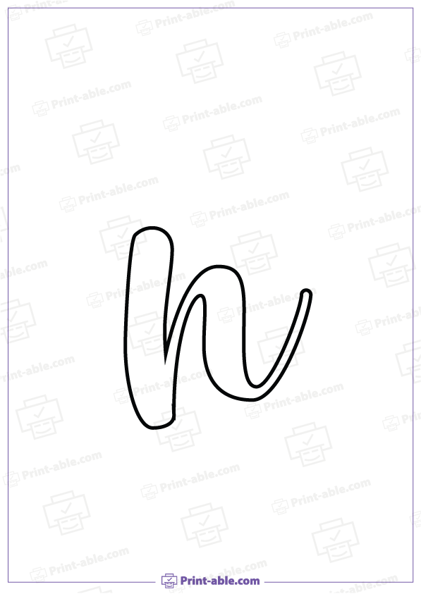 Bubble Letter N Printable