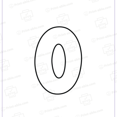 bubble letter O printable free download