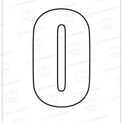 bubble letter O printable free download