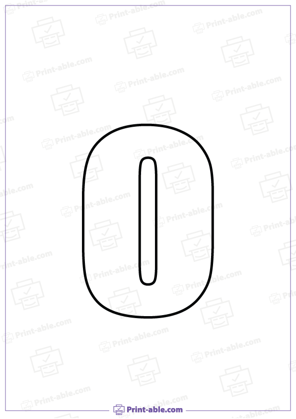 Bubble Letter O Printable