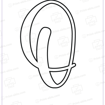 bubble letter O printable free download