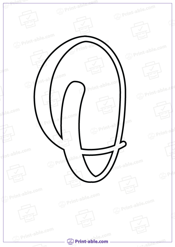 Bubble Letter O Printable