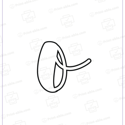 bubble letter O printable free download