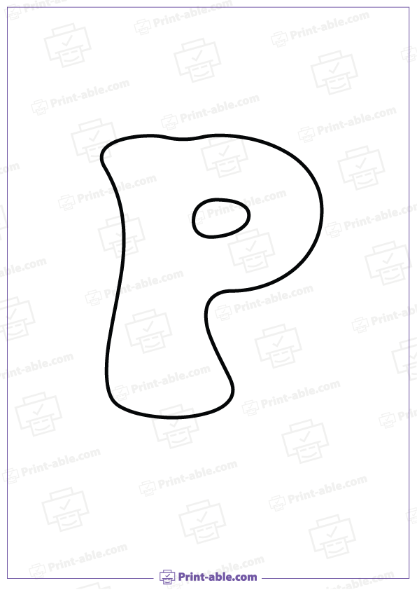 Bubble Letter P Free Download