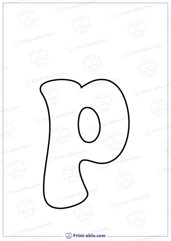 Bubble Letter P Free Download