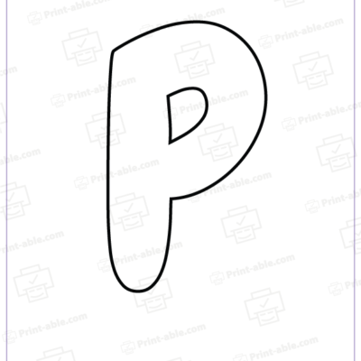 Bubble Letter P Free Download