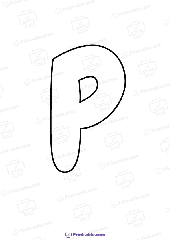 Bubble Letter P Free Download