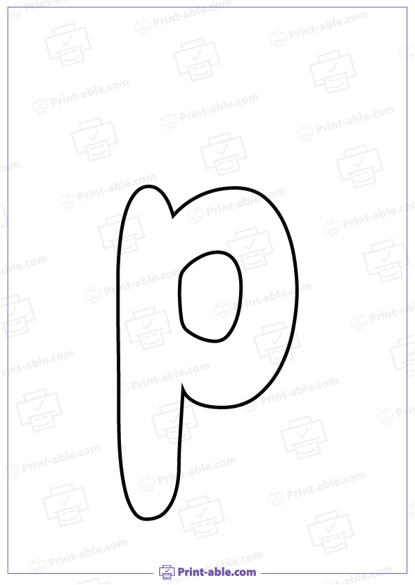 Bubble Letter P Free Download