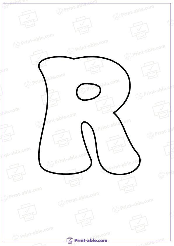 Bubble Letter R Free Download