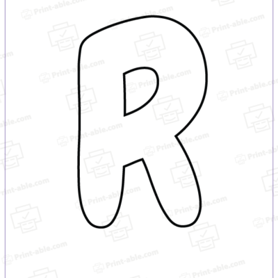 Bubble Letter R Free Download