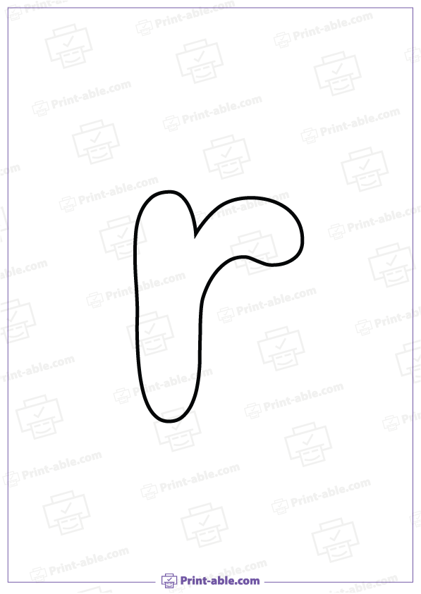 Bubble Letter R Free Download