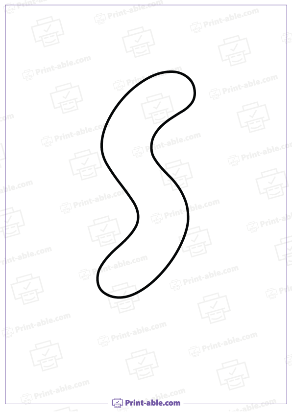 Bubble Letter S Printable Free Download
