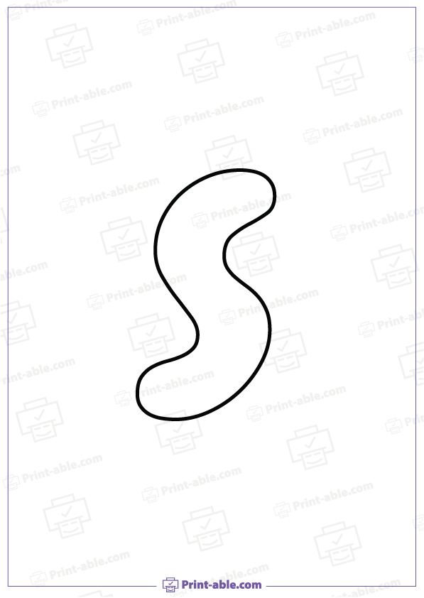 Bubble Letter S Printable Free Download