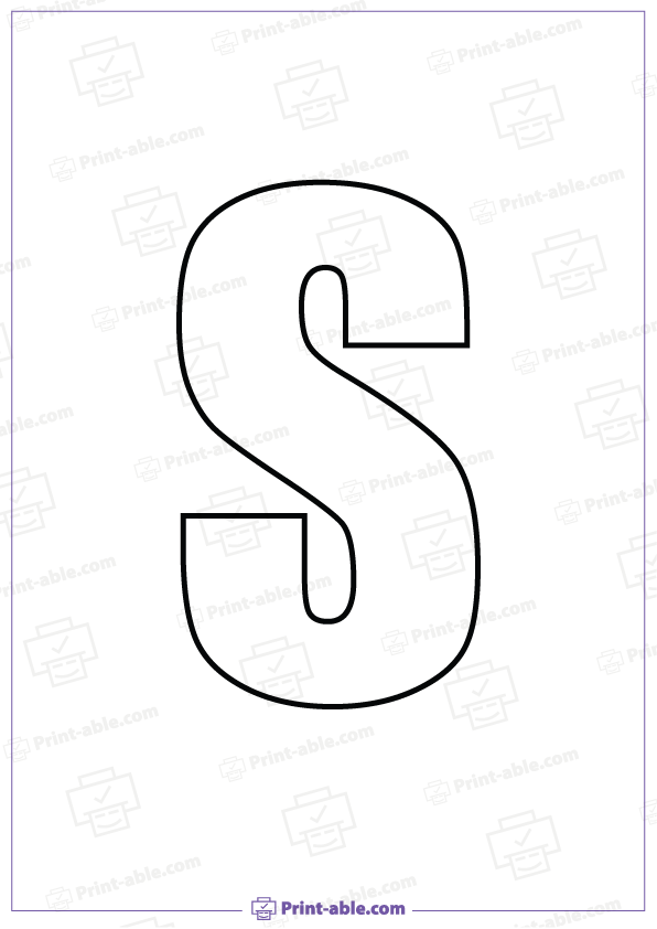 Bubble Letter S Printable Free Download