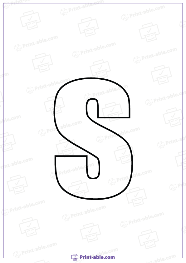Bubble Letter S Printable Free Download