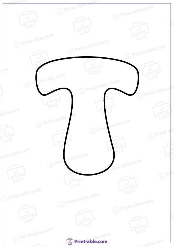 Bubble Letter T Printable Free Download