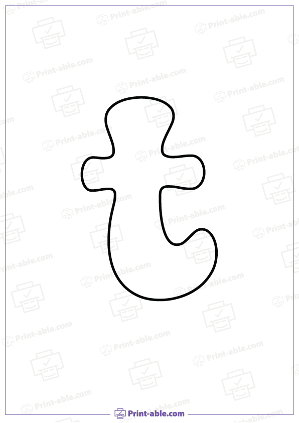 Bubble Letter T Printable Free Download