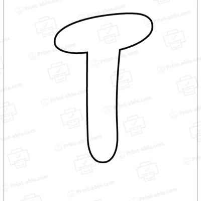 bubble letter T free download