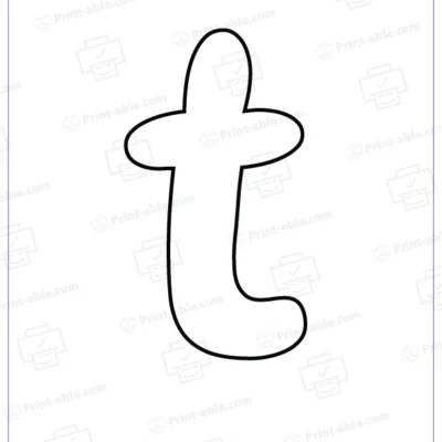 bubble letter T free download
