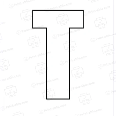 bubble letter T free download