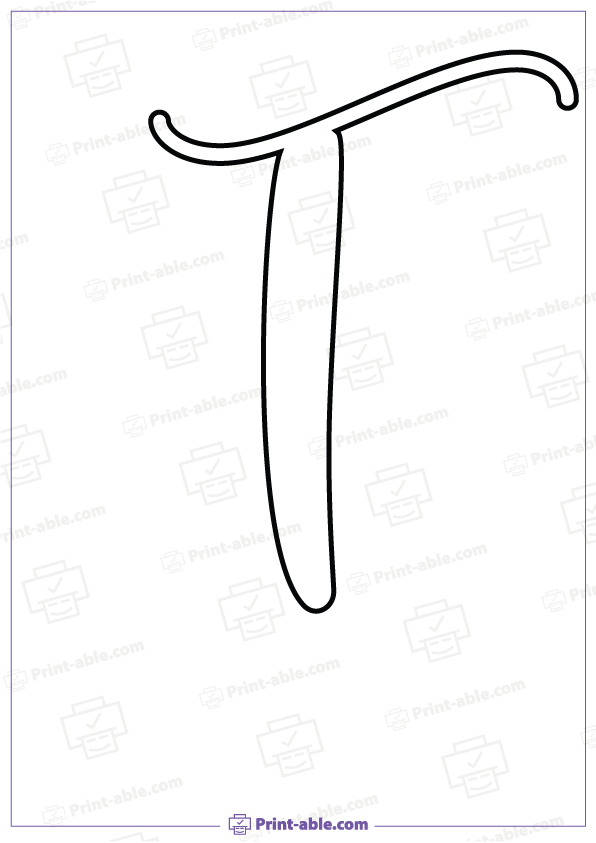 Bubble Letter T Printable Free Download
