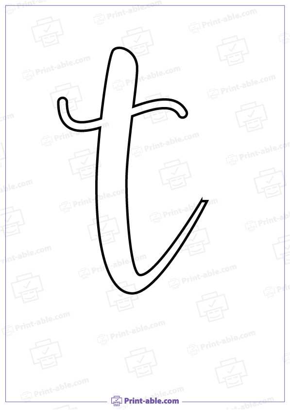 Bubble Letter T Printable Free Download