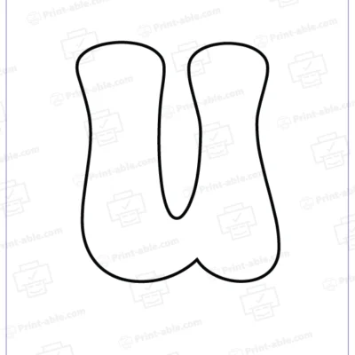 bubble letter U free download