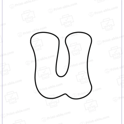 bubble letter U free download