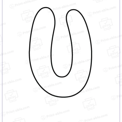 bubble letter U free download
