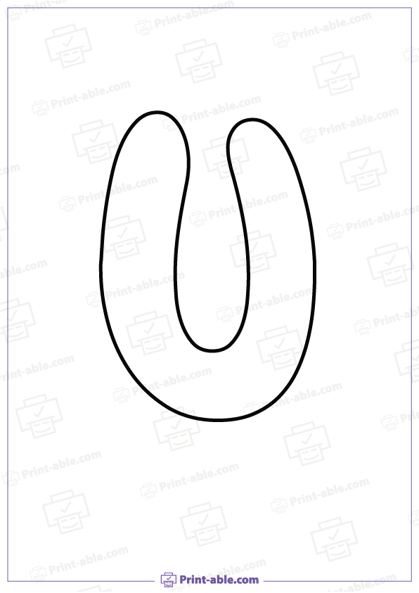 Bubble Letter U Printable Free Download