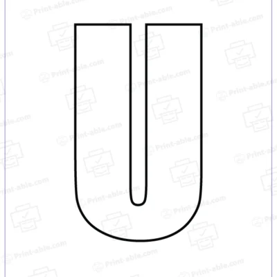 bubble letter U free download