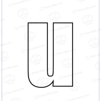bubble letter U free download