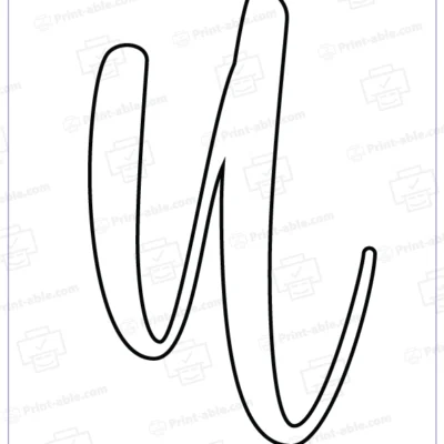 bubble letter U free download
