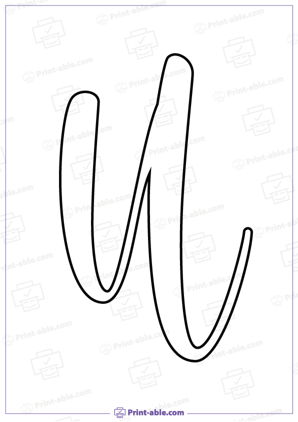 Bubble Letter U Printable Free Download