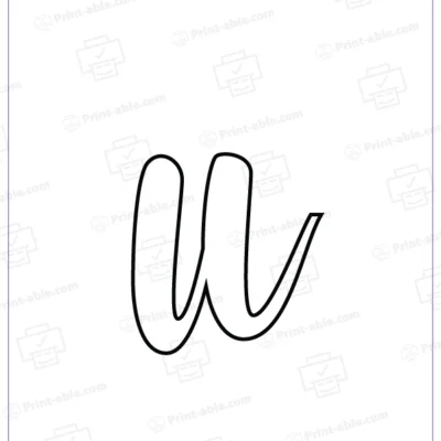 bubble letter U free download