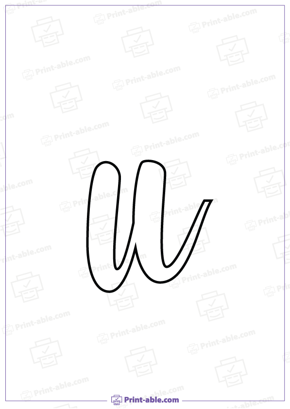 Bubble Letter U Printable Free Download